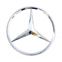 Mercedes Stern A-KLASSE LIMOUSINE (V 177) Heck BLACK DARK CHROME / lackiert  - Exclusiv veredelte Embleme aus der SCHWEIZ