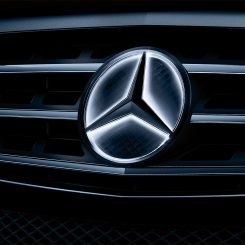 Mercedes Stern für Sprinter schwarz glänzend vorn Vergleichsnummer