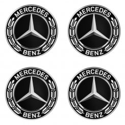 Mercedes Benz Logo Stern Schwarz Metall Fronthaube Motorhaube Emblem  Abzeichen C E S - Klasse A0008171701 - TuningLinieTM