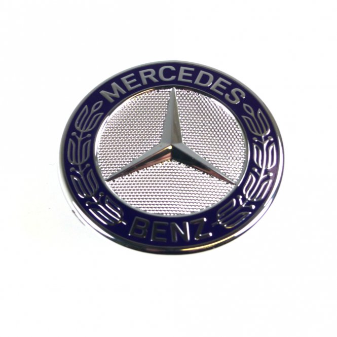 Firmenzeichen am Motorhaube blau E-Klasse C  - Mercedes-Benz