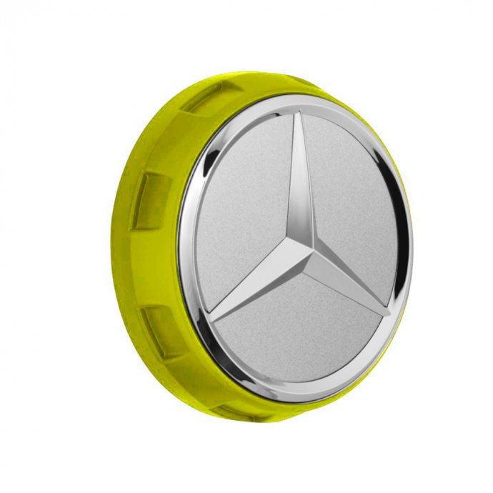 Mercedes-AMG Radnabenabdeckung signalgelb, 1 Stück 