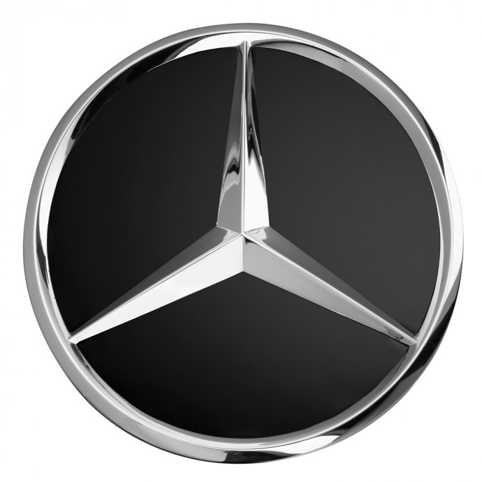 Mercedes-Benz Radnabenabdeckungen, Stern erhaben, schwarz 4er Set (66,8mm) 