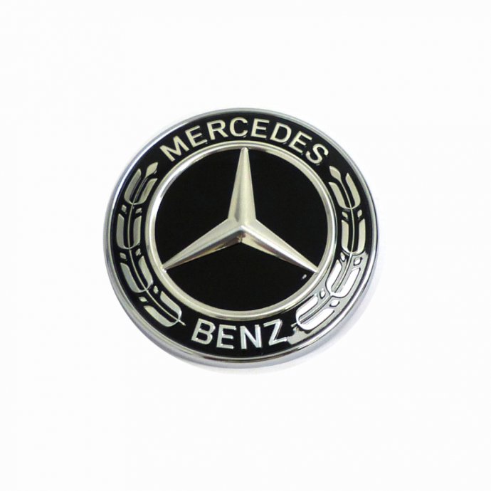 Mercedes-Benz Logo für die Stoßstange, schwarz, A-/B-/C-/E-/S-Klasse/AMG GT R/CLA/CLS/GLA/SL/SLK 