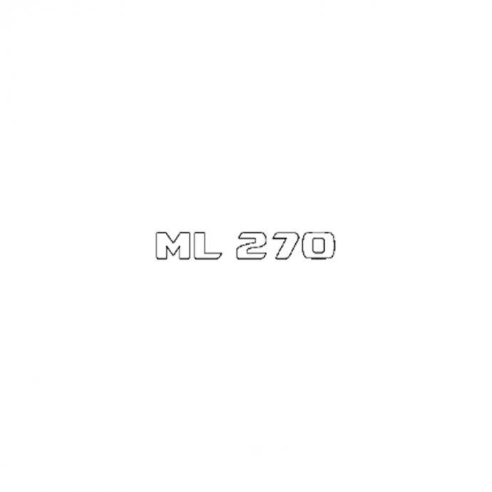 Mercedes-Benz Typenzeichen ML270, an Heckdeckel/ Rückwandtür zum kleben, ML-Klasse (W163) 