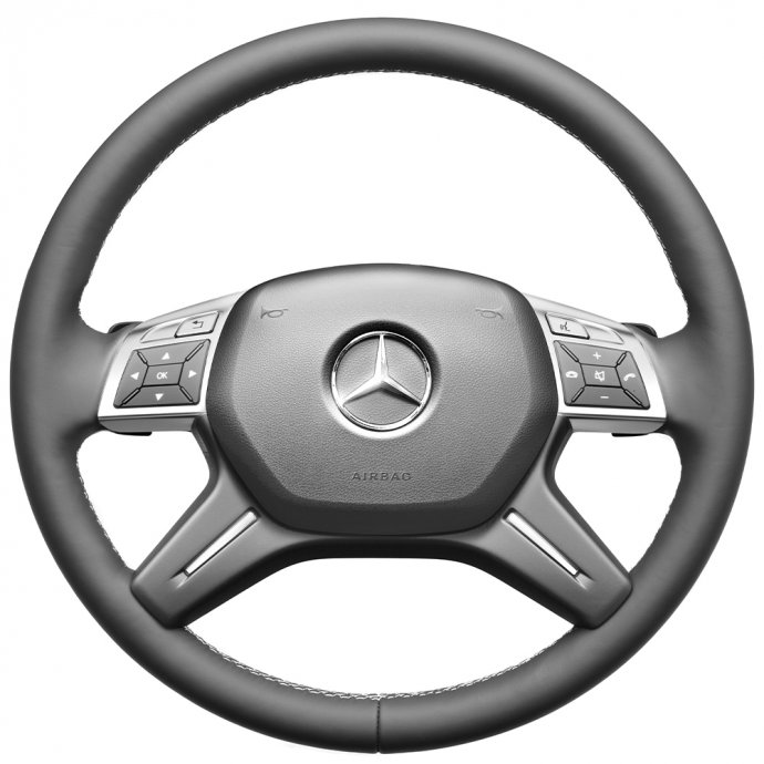 Mercedes-Benz Lederlenkrad mit LSP, heizbar, basaltgrau, GL-GLS/M-GLE-Klasse 