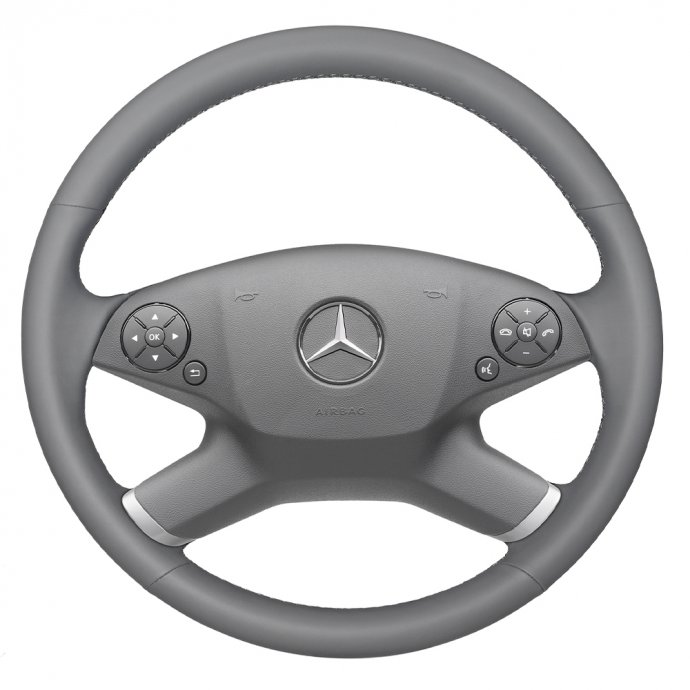 Mercedes-Benz Lederlenkrad mit ALDW, grau, E-Klasse (S212/W212) 