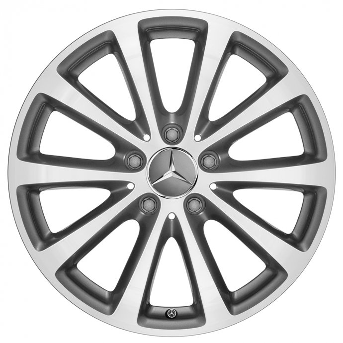 Mercedes-Benz 10-Speichen Felge, 17 Zoll, glanzgedreht, Himalaya Grey Mid, E-Klasse (213/238) 