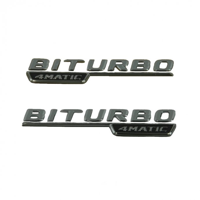 Mercedes-Benz Typenzeichen "BITURBO 4MATIC" an Voderkotflügel rechts und links, E-Klasse (W213) 