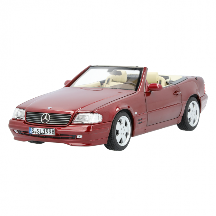 Mercedes-Benz Classic Collection SL 500 R129 (1998-2001) model car, amber red, 1:18 