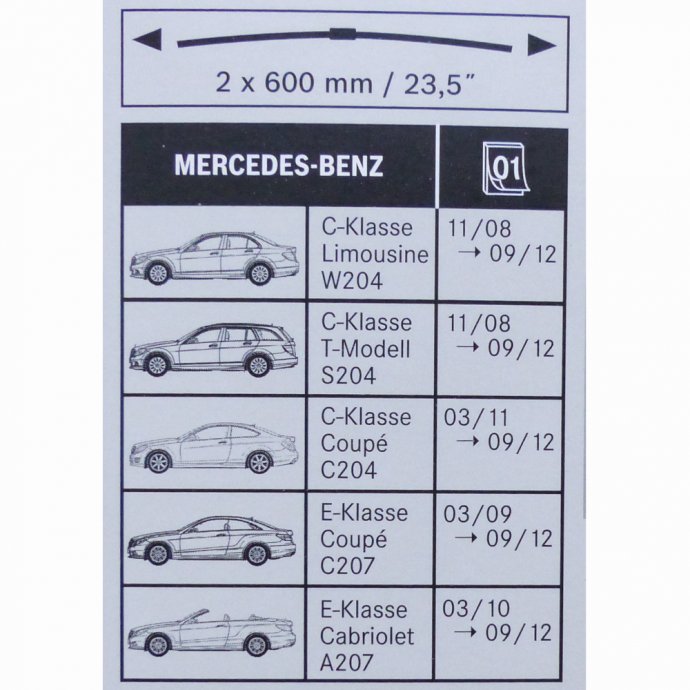 Scheibenwischer & Zubehör Bunte Autowischerblätter Für Mercedes Für Benz  C-Klasse Limousine Limousine Coupe Cabrio W203 W204 W205 CL203 C204 C205  A205 Scheibenwischer (Color : Blue, Size : (CL203) 2: : Auto 
