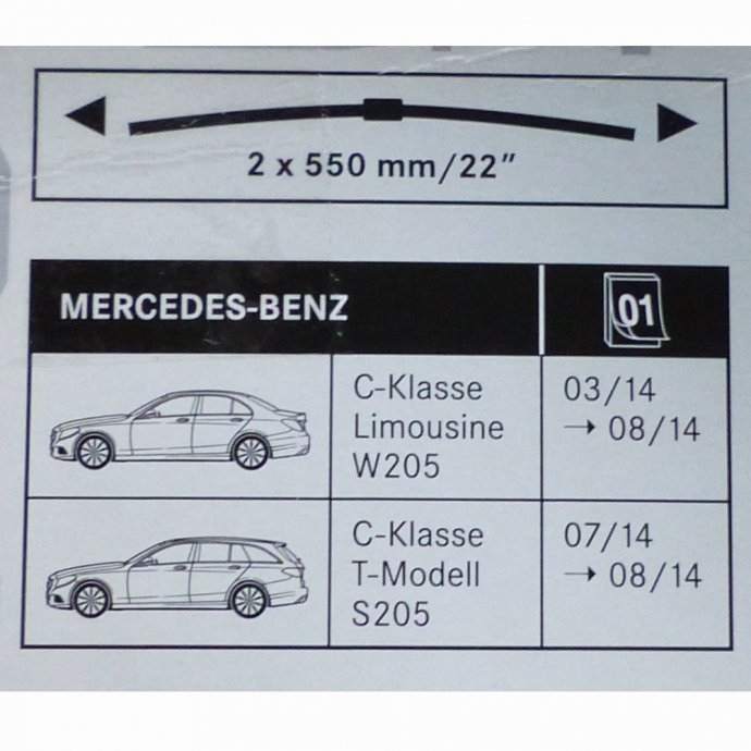 Scheibenwischer passend für MERCEDES-BENZ A-Klasse (W169) hinten und vorne  online Katalog: kaufen in Original Qualität auf