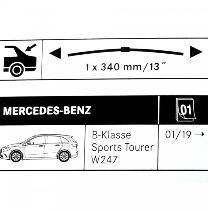 Scheibenwischer hinten passend für Mercedes B-Klasse, Typ W247