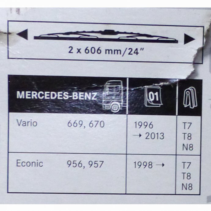 Mercedes Benz Scheibenwischer Wischerblatt Vario ab BJ 1996 Econic A0018206845 
