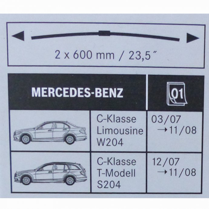 Mercedes-Benz, Mercedes-Benz Wischerblätter Teilesatz C-Klasse (W204, S204)