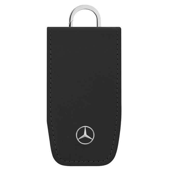 Mercedes Benz Schlüssel Etui Tasche Hülle AMG Leder Schwarz/Rot in