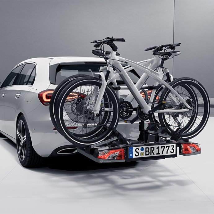Mercedes-Benz, Mercedes-Benz Heckfahrradträger für Anhängevorrichtung,  klappbar, 2 Fahrräder, ECE