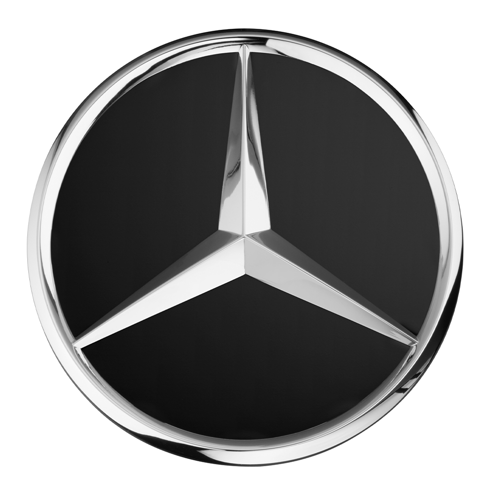 Mercedes-Benz, Mercedes-Benz Radnabenabdeckung, Stern erhaben, schwarz  matt (66,8mm), 1 Stück