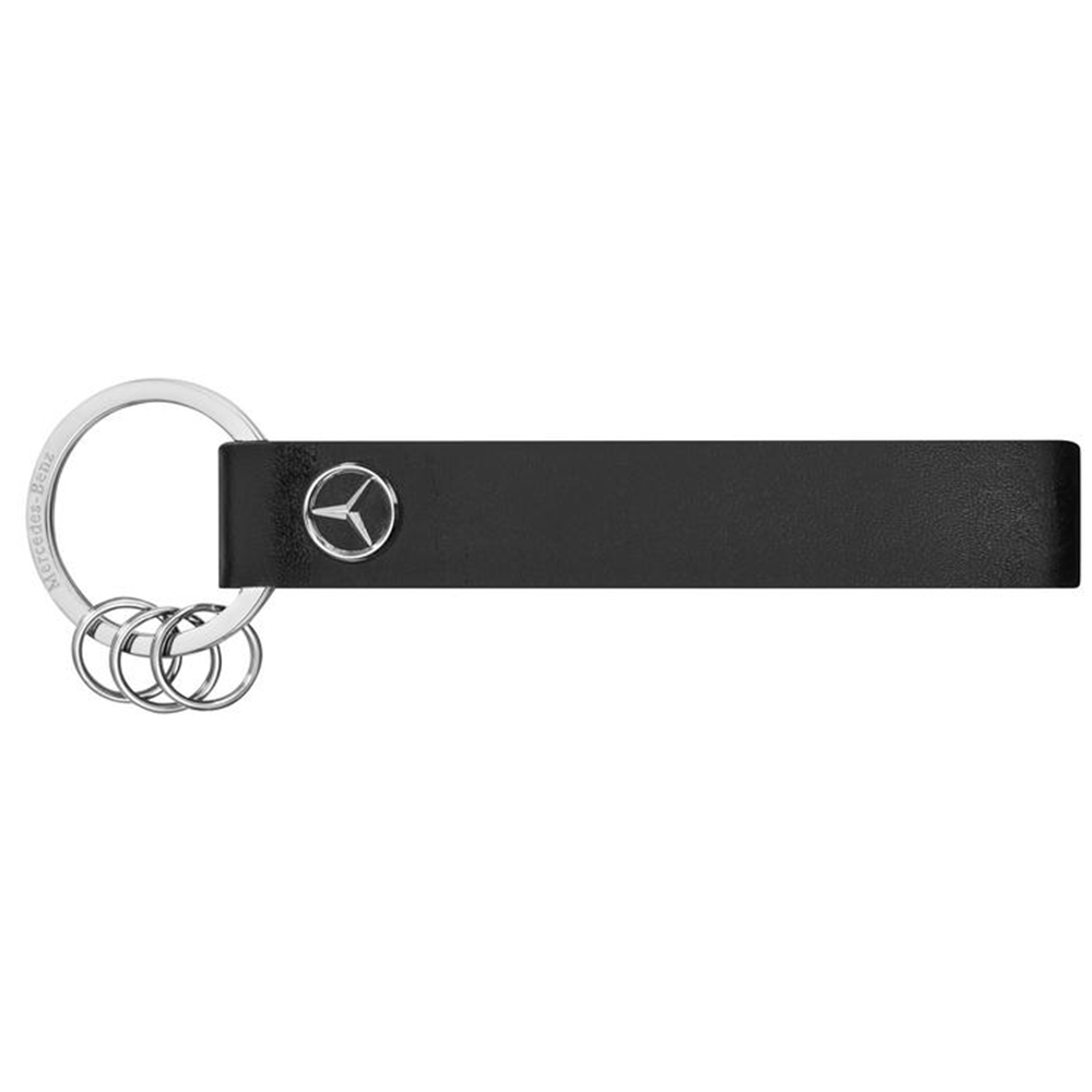 Original Mercedes-Benz Schlüsseletui schwarz Edelstahl Rindsleder B66958404 